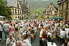 Mit Sonderschiffen von Koblenz, Boppard, Bingen, Rüdesheim oder anderen Rheinorten angereist, finden sich zahlreiche Besucher aus Nah und Fern bei der Rotweinprobe im Juni und dem Rotweinfest im August auf dem Marktplatz in  am Rhein ein.